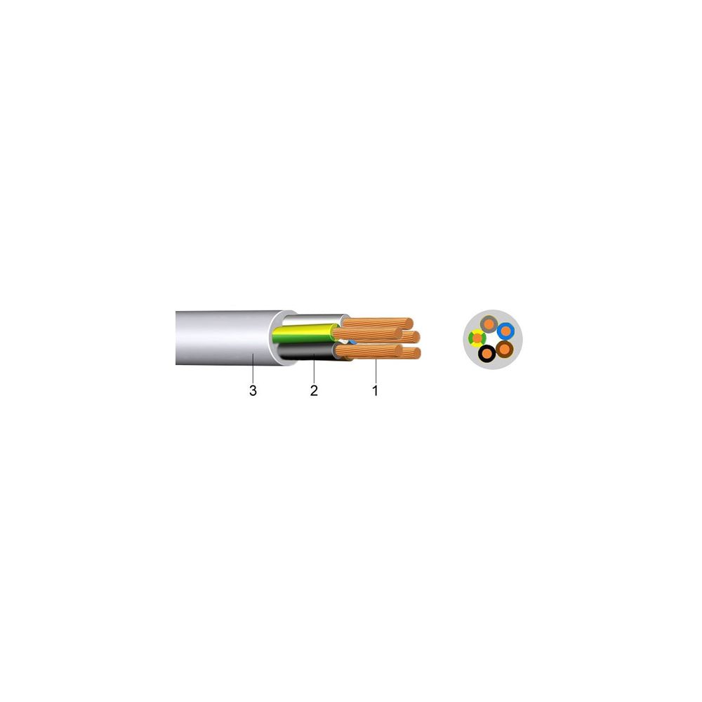 MAS Premium Van 5 tot 100 m kunststof slangkabel H03VV-F 3G0,75, zwart of wit, flexibele kabel, kabel, apparaatkabel (zwart, 20 m